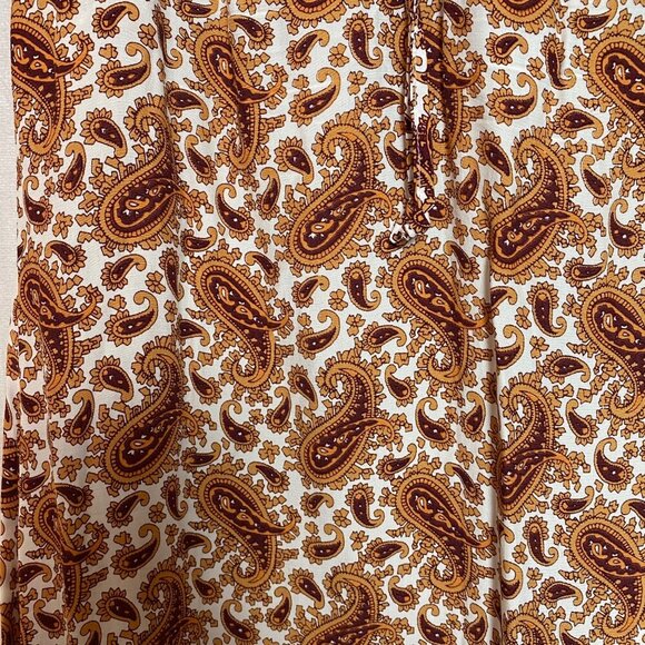 Faithfull The Brand Juniper Sable Paisley Print Scoop Neck Midi Dress Size 8 - Picture 13 of 13